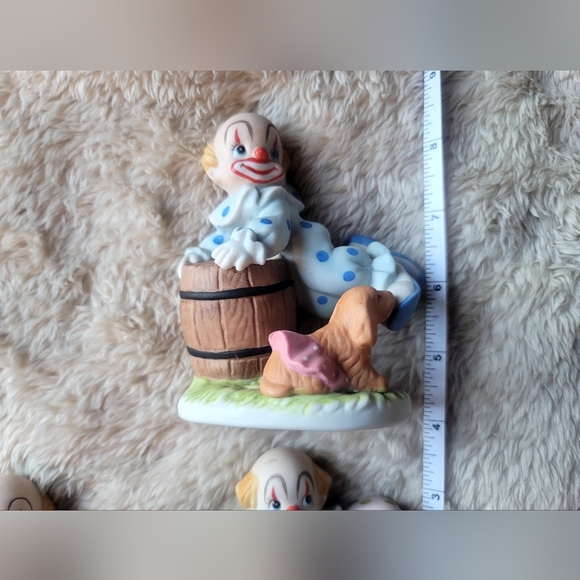 Vintage Geo Z. Lefton 1987 Circus Clown Party Balloon Funny Figurine set of 4! - Picture 4 of 14